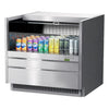 Turbo Air TOM - 36UC - S - N 36 - 1/4" Low Profile Solid Side Panel, European Straight Style, Stainless Steel, 5.0 Cu. Ft. - TheChefStore.Com