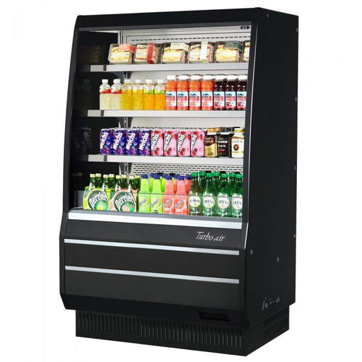 Turbo Air TOM - 40MB - SP - N 39" Medium Vertical Open Display Merchandiser, Solid Side Panel, Black - TheChefStore.Com