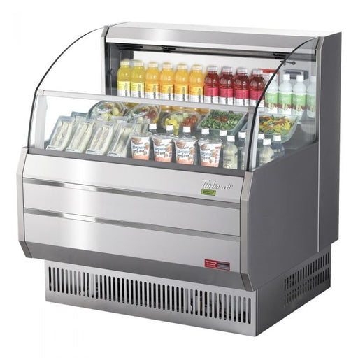 Turbo Air TOM - 40SS - N 39" Slim Line, Horizontal Open Display Merchandiser, Stainless steel, 6.7 Cu. Ft. - TheChefStore.Com