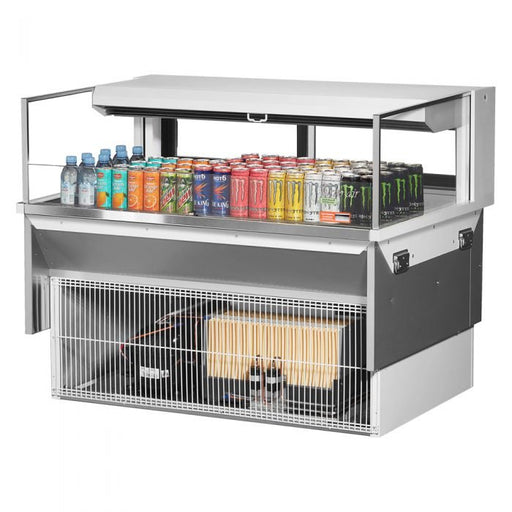 Turbo Air TOM - 48L - UFD - W(B) - 1SI - N 46 - 3/4" Low Profile Drop In Open Display Merchandiser, European Straight Style, 6.3 Cu. Ft. - TheChefStore.Com