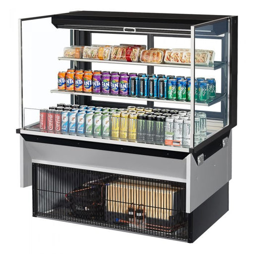 Turbo Air TOM - 48L - UFD - W(B) - 3SI - N 46 - 3/4" Low Profile Drop In Open Display Merchandiser, 2 shelves, European Straight Style, 15.2 Cu. Ft. - TheChefStore.Com