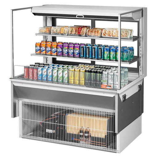 Turbo Air TOM - 48L - UFD - W(B) - 3SI - N 46 - 3/4" Low Profile Drop In Open Display Merchandiser, 2 shelves, European Straight Style, 15.2 Cu. Ft. - TheChefStore.Com