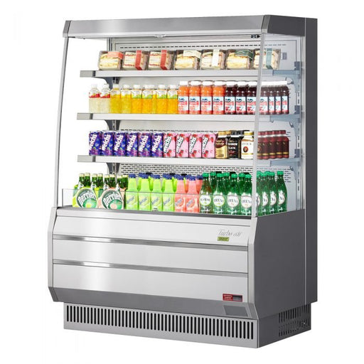 Turbo Air TOM - 50MS - N 50" Vertical Open Display Merchandiser, Medium Height, Stainless Steel - TheChefStore.Com