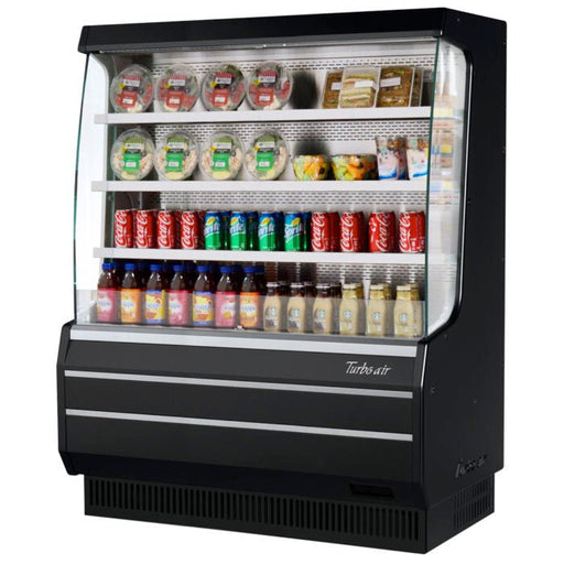 Turbo Air TOM - 50MW(B) - N 50" Vertical Open Display Merchandiser, Medium Height, White or Black, 11.1 Cu. Ft. - TheChefStore.Com