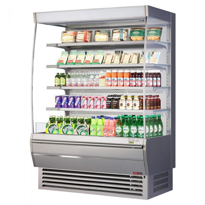 Turbo Air TOM - 60DXS - N 60" Vertical Open Display Merchandiser, 34" Extra Deep, Stainless Steel, 18.9 Cu. Ft. - TheChefStore.Com