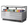 Turbo Air TOM - 60L - UFD - S - 1S - N 58 - 3/4" Low Profile Open Display Merchandiser, European Straight Style, Stainless Steel, 8 Cu. Ft. - TheChefStore.Com