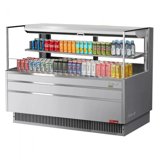 Turbo Air TOM - 60L - UFD - S - 2S - N 58 - 3/4" Low Profile Open Display Merchandiser, 1 shelf, European Straight Style, Stainless Steel, 13 Cu. Ft. - TheChefStore.Com