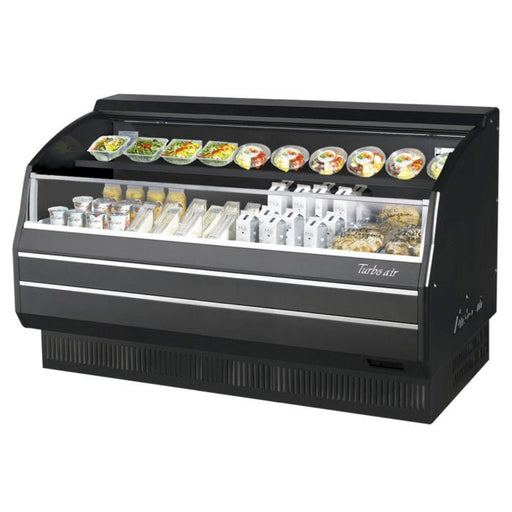 Turbo Air TOM - 60LB - SP - N 63" Low Profile Horizontal Open Display Merchandiser, Solid Side Panel, Black - TheChefStore.Com