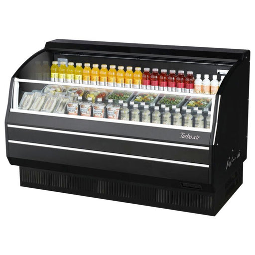 Turbo Air TOM - 60SB - SP - N 63" Slim Line Horizontal Open Display Merchandiser, Solid Side Panel, Black, 11.2 Cu. Ft. - TheChefStore.Com