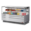 Turbo Air TOM - 72L - UF - S - 2S - N 70 - 3/4" Low Profile Open Display Merchandiser, 1 shelf, European Straight Style, Stainless Steel, 15.8 Cu. Ft. - TheChefStore.Com