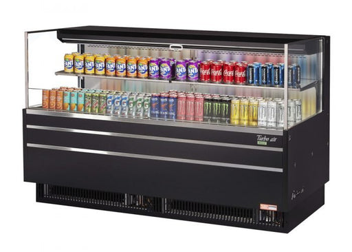 Turbo Air TOM - 72L - UF - W(B) - 2S - N 70 - 3/4" Low Profile Open Display Merchandiser, 1 shelf, European Straight Style, 15.8 Cu. Ft. - TheChefStore.Com