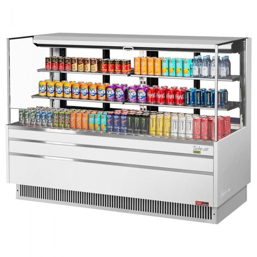 Turbo Air TOM - 72L - UFD - W(B) - 3S - N 70 - 3/4" Low Profile Open Display Merchandiser, 2 shelves, European Straight Style, 23.4 Cu. Ft. - TheChefStore.Com