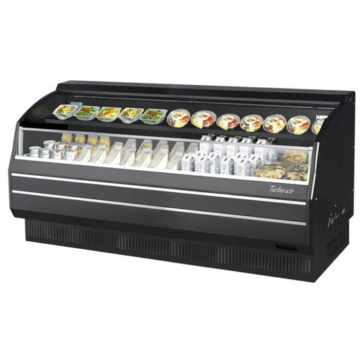 Turbo Air TOM - 75LB - SP - N 75" Low Profile Horizontal Open Display Merchandiser, Solid Side Panel, Black, 14.8 Cu. Ft. - TheChefStore.Com