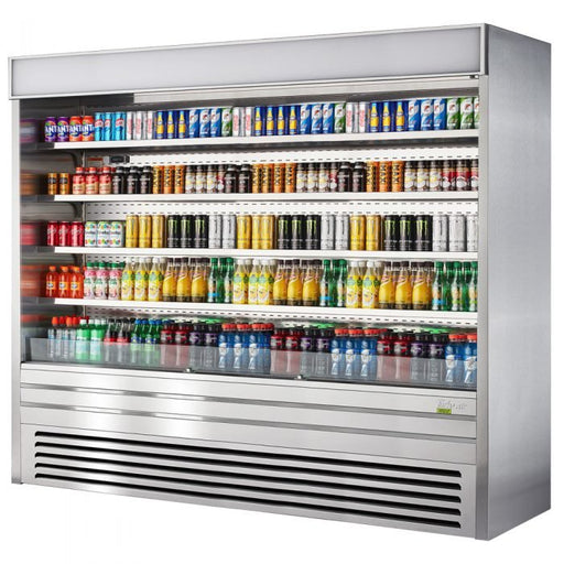 Turbo Air TOM - 96ES - N 96"Vertical Air Curtain Open Display Merchandiser, Stainless steel, 48.3 Cu. Ft. - TheChefStore.Com