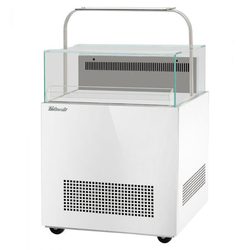 Turbo Air TOS - 30NN - D - W(B) 30" Sandwich & Cheese Display Case with Top Shelf, Refrigerated, White or Black, 1.31 Cu. Ft. - TheChefStore.Com