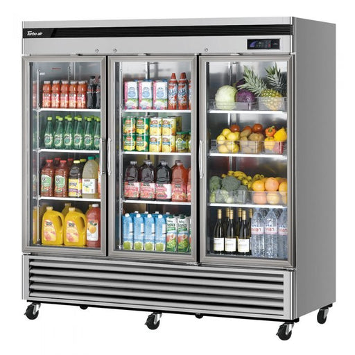 Turbo Air TSR - 72GSD - N 3 Glass Door Refrigerator, Bottom Mount, 67.0 Cu. Ft. - TheChefStore.Com