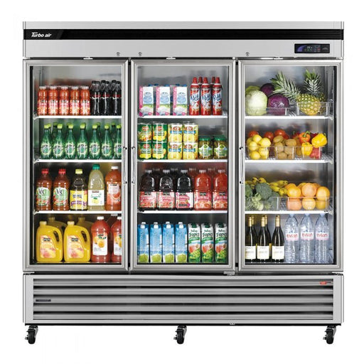 Turbo Air TSR - 72GSD - N 3 Glass Door Refrigerator, Bottom Mount, 67.0 Cu. Ft. - TheChefStore.Com