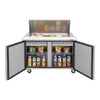 Turbo Air TST - 48SD - 18 - N 2 Solid Door Mega Top Refrigerated Sandwich Prep Table, 15 Cu. Ft. - TheChefStore.Com