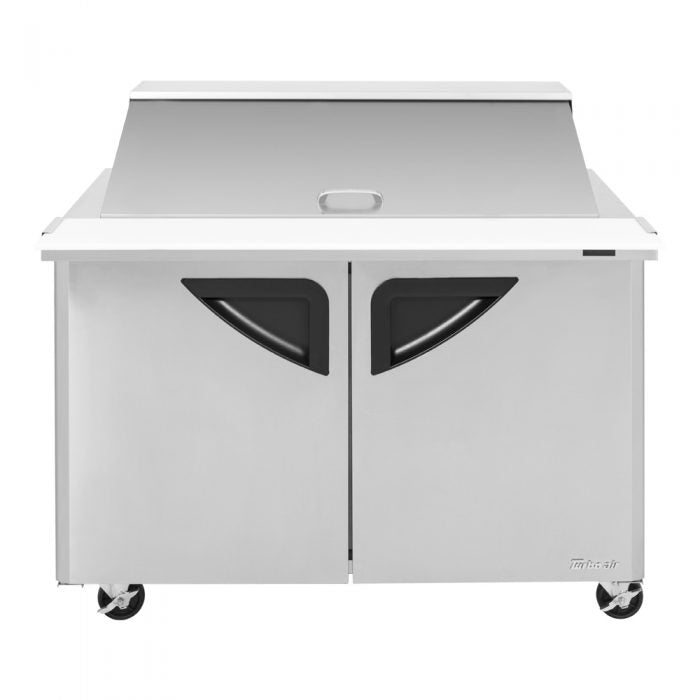 Turbo Air TST - 48SD - 18 - N 2 Solid Door Mega Top Refrigerated Sandwich Prep Table, 15 Cu. Ft. - TheChefStore.Com