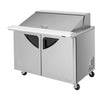 Turbo Air TST - 48SD - 18 - N 2 Solid Door Mega Top Refrigerated Sandwich Prep Table, 15 Cu. Ft. - TheChefStore.Com