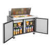 Turbo Air TST - 48SD - 18 - N 2 Solid Door Mega Top Refrigerated Sandwich Prep Table, 15 Cu. Ft. - TheChefStore.Com