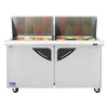 Turbo Air TST - 60SD - 24 - N 2 Solid Door Mega Top Refrigerated Sandwich Prep Table, 19 Cu. Ft. - TheChefStore.Com