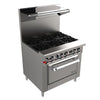 Venancio G36CO-36B 36" Range with 6 VT Burners and 1 Convection Oven, Genesis Series - TheChefStore.Com