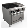 Venancio R36ST-24B12G 36" Elite Combo Range with 4 Burners, 2 Manual Griddle on right, 1 Oven, Restaurant Series - TheChefStore.Com