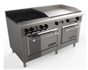 Venancio R602ST-24B36G 60" Elite Combo Range with 6 Burners, 2 Manual Griddle on right, 2 Ovens, Restaurant Series - TheChefStore.Com