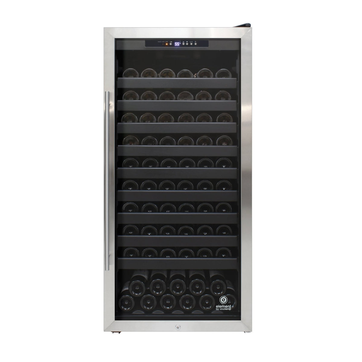 Vinotemp EL - 100SBB Butler Series Freestanding Single - Zone Wine Cooler, 114 Bottle Capacity, in Stainless Steel - TheChefStore.Com