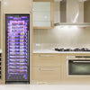 Vinotemp EL - 168COMM Backlit Series Commercial 168 Single - Zone Wine Cooler, Left Hinge, 141 Bottle Capacity, in Black (EL - 168COMM - L) - TheChefStore.Com