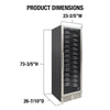 Vinotemp EL - 168ZZ - SSD Connoisseur Series Single - Zone Wine Cooler with Forward Facing Label Racking, 157 Bottle Capacity, in Stainless Steel - TheChefStore.Com