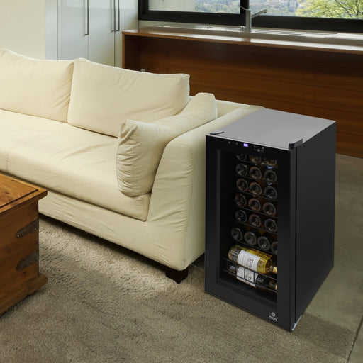 Vinotemp EL - 28TS Butler Series Wine Cooler with Touch Screen Controls, 28 Bottle Capacity, in Black - TheChefStore.Com