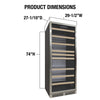 Vinotemp EL - 300DSWL White Backlit Panel Single - Zone Wine Cooler, 173 Bottle Capacity, in Stainless Steel - TheChefStore.Com