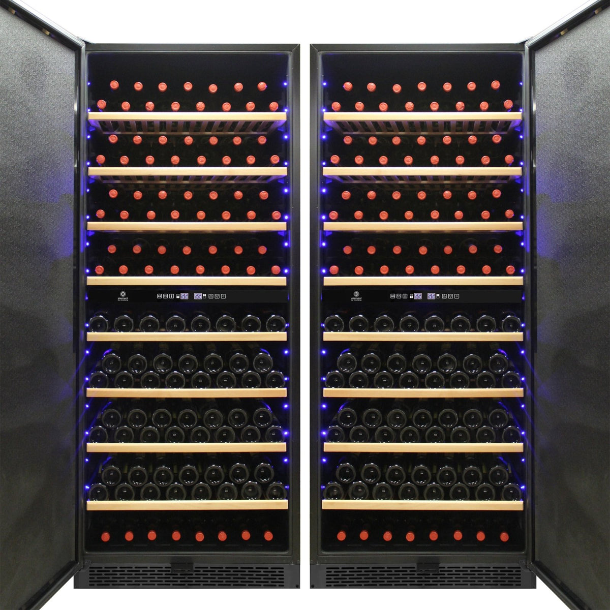 Vinotemp EL - 300GFEB Garage Dual - Zone Large Capacity Wine Cooler, 300 Bottle Capacity, in Black - TheChefStore.Com