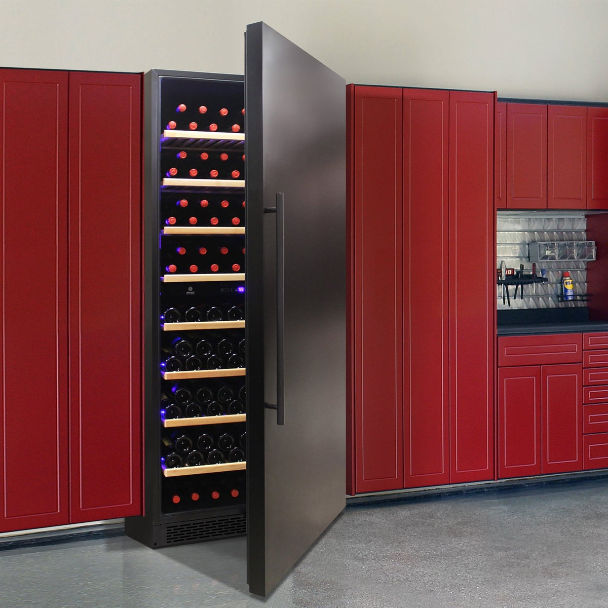 Vinotemp EL - 300GFEB Garage Dual - Zone Large Capacity Wine Cooler, 300 Bottle Capacity, in Black - TheChefStore.Com