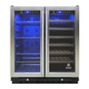 Vinotemp EL - 30SWCB2D Connoisseur Series Dual - Zone 30" Wine and Beverage Cooler, 33 Bottles and 101 12 oz Can Capacity, in Black - TheChefStore.Com