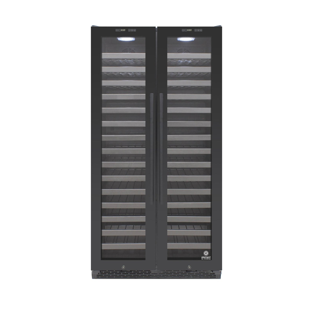 Vinotemp EL - 36TD180 Butler Series 36 - Inch Double - Door Wine Cooler, 180 Bottle Capacity, in Black - TheChefStore.Com