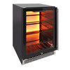 Vinotemp EL - 54BCCOMM Backlit Series Commercial Beverage Cooler, Left Hinge, 117 Can Capacity, in Black (EL - 54BCCOMM - L) - TheChefStore.Com