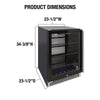Vinotemp EL - 54BCCOMM Backlit Series Commercial Beverage Cooler, Left Hinge, 117 Can Capacity, in Black (EL - 54BCCOMM - L) - TheChefStore.Com