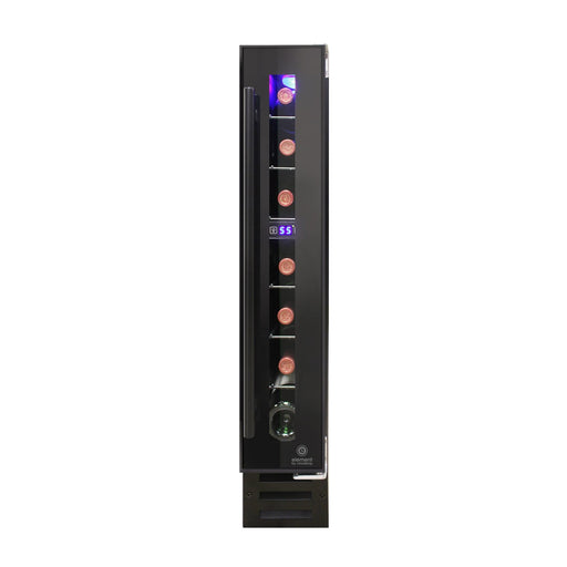 Vinotemp EL - 7TS Private Reserve Series Compact Single - Zone Wine Cooler with Touch Screen Controls, 7 Bottle Capacity, in Black (EL - 7TS - BLACK) - TheChefStore.Com