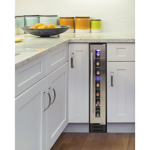 Vinotemp EL - 7TSST Private Reserve Series Compact Single - Zone Wine Cooler with Touch Screen Controls, 7 Bottle Capacity, in Stainless Steel - TheChefStore.Com