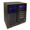 Vinotemp EL - BWC101 Butler Series Wine and Beverage Cooler, 33 Bottle and 101 12 oz Can Capacity, in Black (EL - BWC101 - 01) - TheChefStore.Com