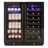 Vinotemp EL - BWC101 Butler Series Wine and Beverage Cooler, 33 Bottle and 101 12 oz Can Capacity, in Black (EL - BWC101 - 01) - TheChefStore.Com