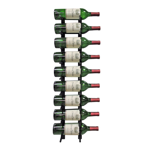 Vinotemp EP - PEGWALL9 Epicureanist Modern Peg Wine Rack, 9 Bottle Capacity, in Black (EP - PEGWALL9B) - TheChefStore.Com