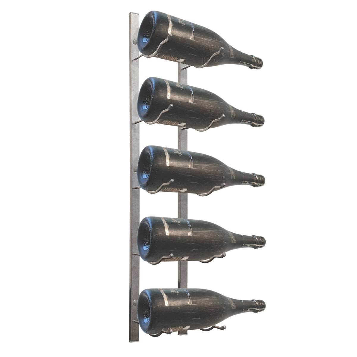 Vinotemp EP - WIRE1 Epicureanist 5 - Bottle Magnum Metal Wine Rack, 5 1/4"W x 8"D x 35 3/4"H, in Stainless Steel (EP - WIRE1MS) - TheChefStore.Com