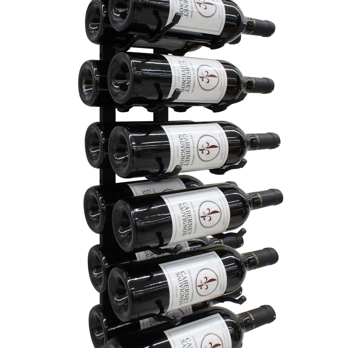 Vinotemp EP - WIRE24 Epicureanist Metal Wine Rack, 24 Bottle Capacity, in Black (EP - WIRE24B) - TheChefStore.Com