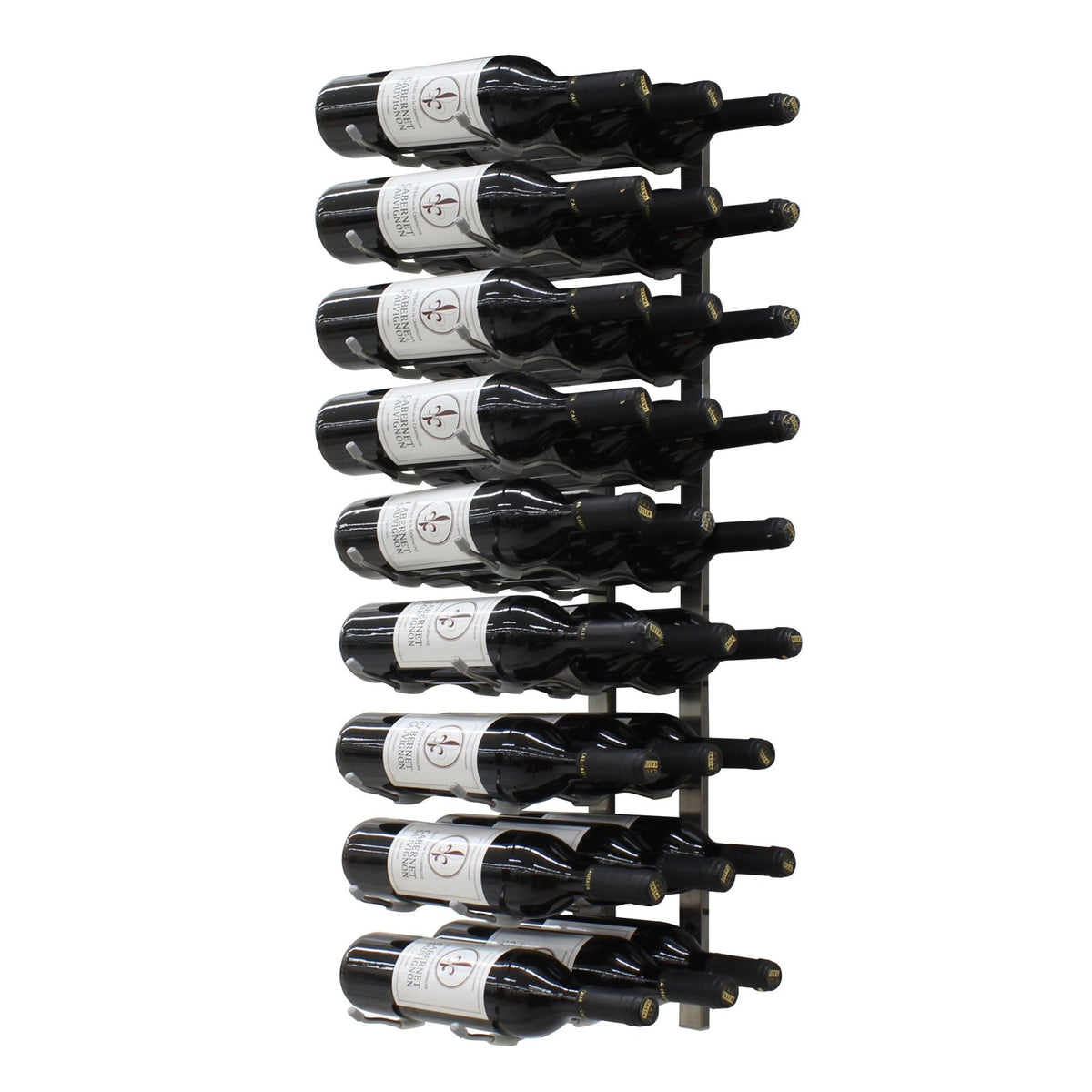 Vinotemp EP - WIRE3 Epicureanist Metal Wine Rack, 27 Bottle Capacity, in Stainless Steel (EP - WIRE3S) - TheChefStore.Com