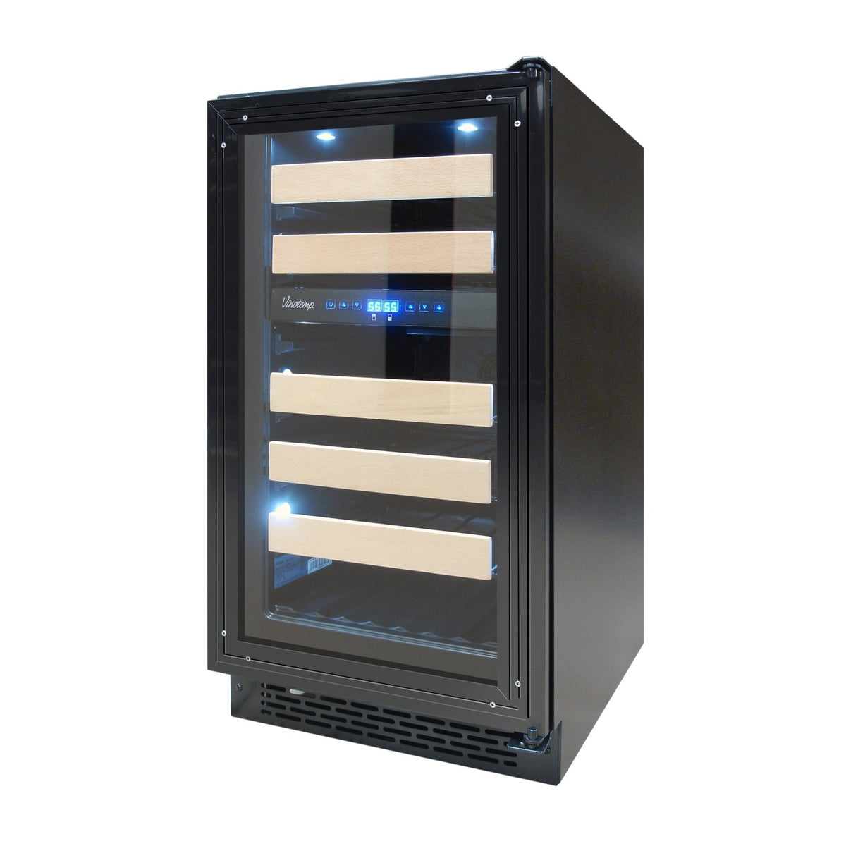 Vinotemp VT - 18PR28 Private Reserve Series Panel Ready Dual - Zone 18" Wine Cooler, 32 Bottle Capacity, in Black - TheChefStore.Com