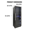 Vinotemp VT - 24PR125 Private Reserve Series Panel Ready Dual - Zone 24" Wine Cooler, 126 Bottle Capacity, in Black - TheChefStore.Com